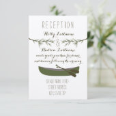 Cano + Huwelijksreceptie met groene takken Kaart (Staand voorkant)