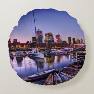 Canoas Al Atardecer - Canoes at Sunset Rond Kussen