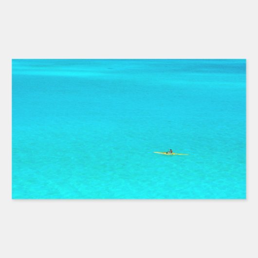 Canoë à déclenchement en Bora Bora autocollant rec (Devant)