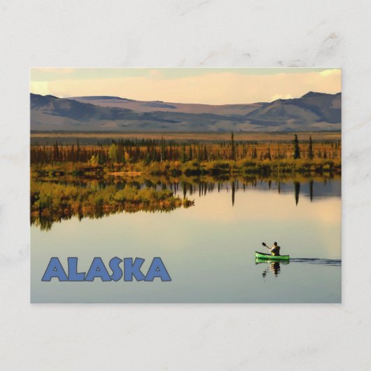 Canoe Alaska Briefkaart (Voorkant)