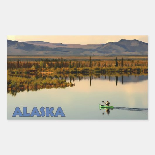 Canoe Alaska Rechthoekige Sticker (Voorkant)