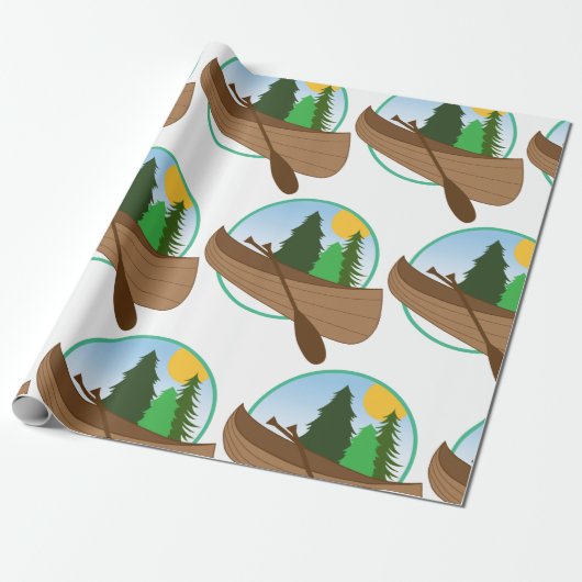 Canoe Circle Cadeaupapier (Uitgerold)