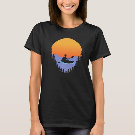 Canoe Lover Funny Kayaking Paddling Retro Kayak T-shirt (Voorkant)