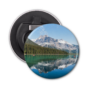 Canoe op het beroemde Emerald Lake - Yoho NP, Cana Button Flesopener