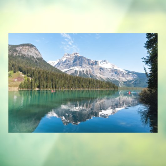Canoe op het beroemde Emerald Lake - Yoho NP, Cana Raamsticker (Vel 3)