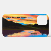 Canoe op het Sunset Lake Case-Mate iPhone Case (Achterkant (horizontaal))