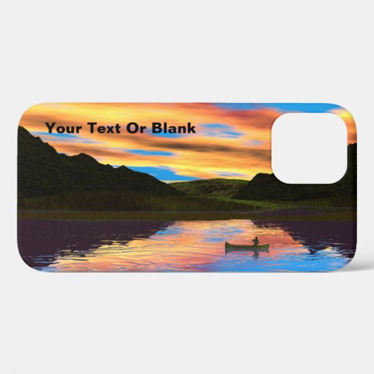 Canoe op het Sunset Lake Case-Mate iPhone Case (Achterkant (horizontaal))