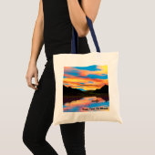 Canoe op het Sunset Lake Tote Bag (Voorkant (product))