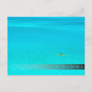 Canoë Outrigger Bora Bora carte postale bar