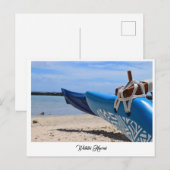 Canoë Outrigger sur Waikiki Beach Hawaii Carte pos (Devant / Derrière)