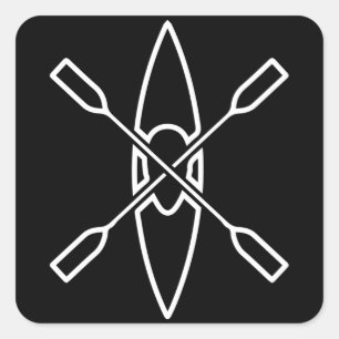 CANOE PADDLE Funny Kayak Gift Paddling Kayaker Vierkante Sticker