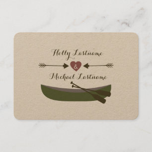 Canoe + pijlen met harthuwelijk R.S.V.P. RSVP Kaartje