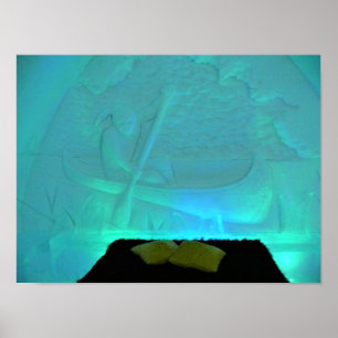 Canoe Room in Hotel de Glace, Quebec, Canada Poster