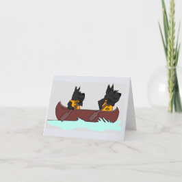 Canoe Scot en vriend Notitiekaartje