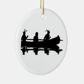 Canoe Silhouette Keramisch Ornament (Rechts)