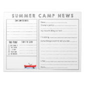 Canoe Summer Camp News Bloc-notes (Devant)
