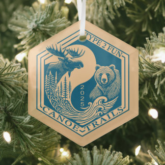 Canoe Trails Hex-ornament 2025 Glas Ornament
