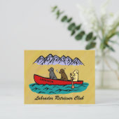 Canoeing Labrador Retrievers Briefkaart (Staand voorkant)