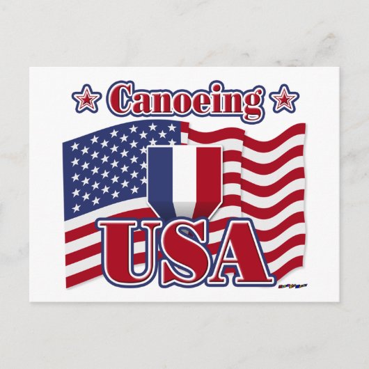 Canoeing USA Briefkaart (Voorkant)