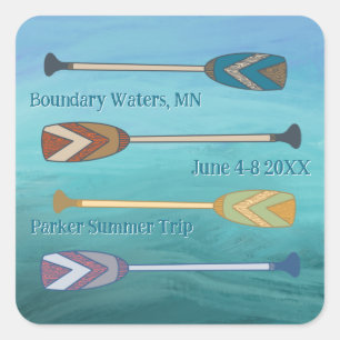 Canoepeddel meertje watervakantie sticker