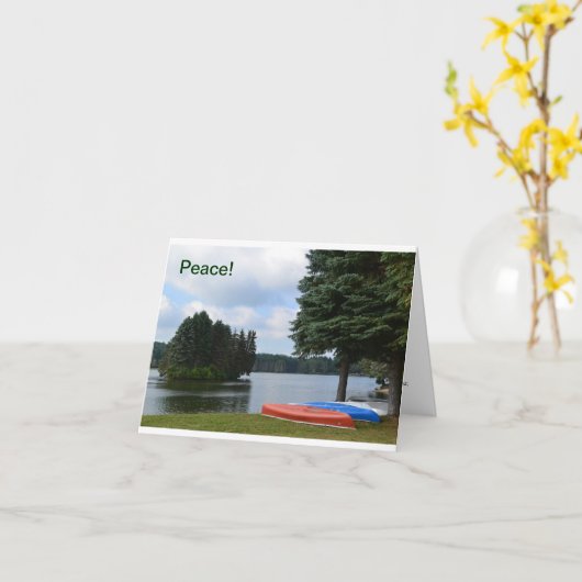 Canoës de carte de note (Fleur jaune)