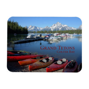 Canoes Grand Teton National Park Colter Bay Travel Magneet