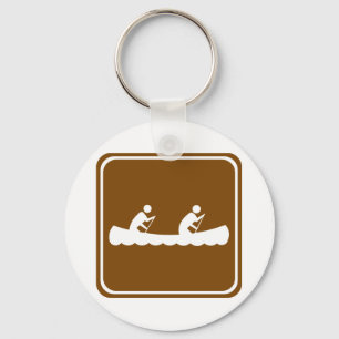 Canoing Highway Sign Sleutelhanger