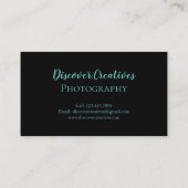 Canon Camera Lens Cartes de visite pour photograph (Dos)