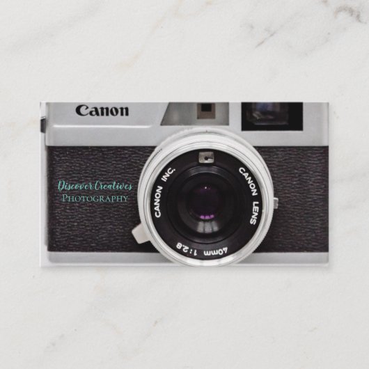 Canon Camera Lens Cartes de visite pour photograph (Devant)