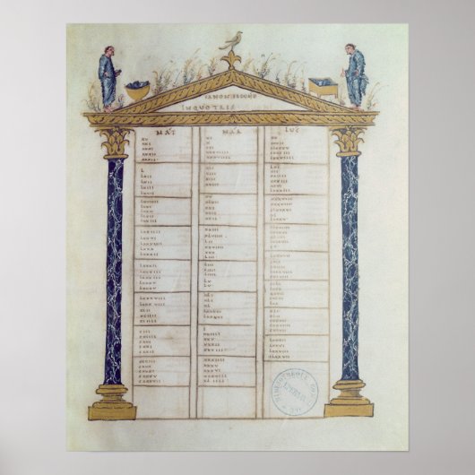 Canon of the Evangelists, uit de Ebbo Poster (Voorkant)