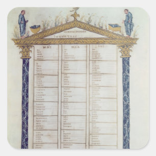 Canon of the Evangelists, uit de Ebbo Vierkante Sticker