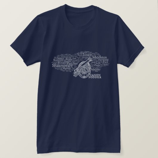 Canonenvoedergewassen (donker) t-shirt (Design voorkant)