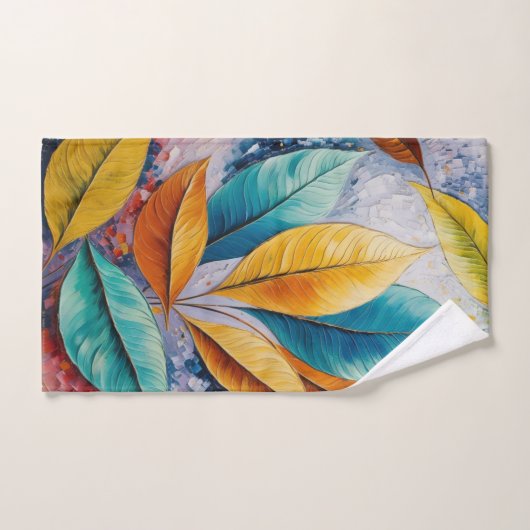Canopée céleste | Conception Sun & Sky Leaf (Serviette à main)