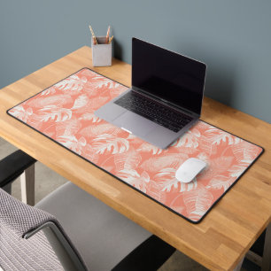 Canopée de corail : Motif de feuilles tropicales