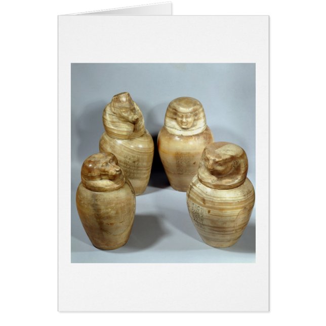 Canopic jars of Hor-ir-aa, corde (alabaster) (Devant)