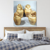 Canopische potten van Hor-ir-aa, saite (broodroost Canvas Afdruk (Insitu (Slaapkamer))