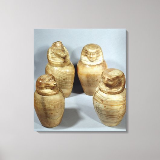 Canopische potten van Hor-ir-aa, saite (broodroost Canvas Afdruk (Voorkant)