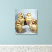 Canopische potten van Hor-ir-aa, saite (broodroost Canvas Afdruk (Insitu (Houten vloer))