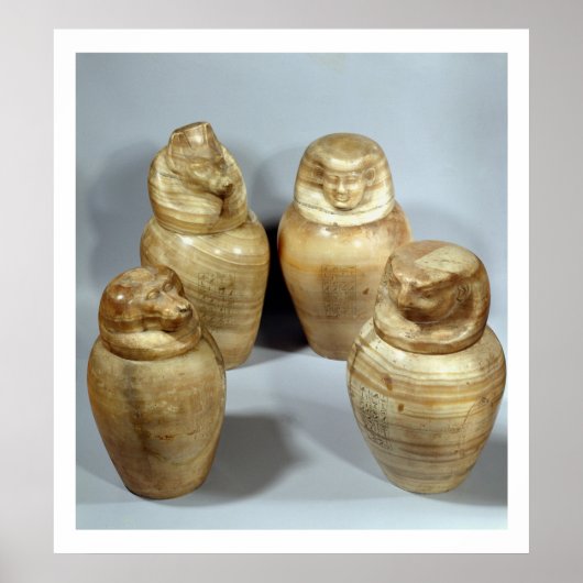 Canopische potten van Hor-ir-aa, saite (broodroost Poster (Voorkant)