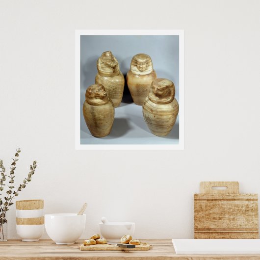 Canopische potten van Hor-ir-aa, saite (broodroost Poster (Keuken)