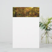 Canopy of Fall Leaves II Yellow Autumn Photography Briefpapier (Staand voorkant)