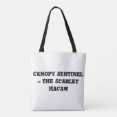 Canopy Sentinel - De scharlaken ara Draagtas (Achterkant)