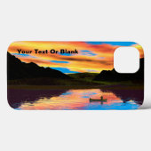 Canot Sur Sunset Lake Coque-Mate coque iphone (Verso (horizontal))