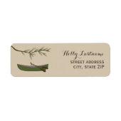 Canot vert + Étiquette de adresse À feuillage pers (Devant)