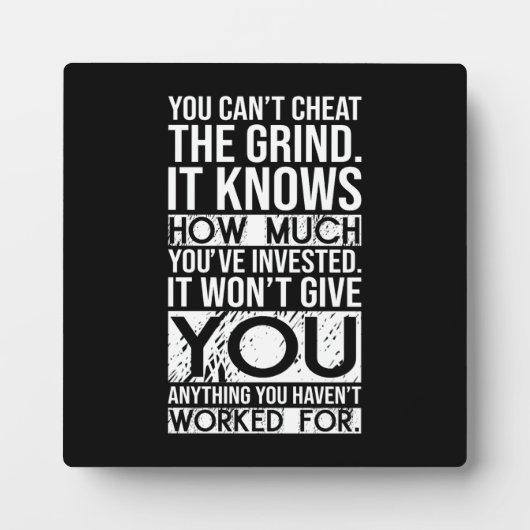Can't Cheat The Grind - Gym, drukte, succes Fotoplaat (Voorkant)