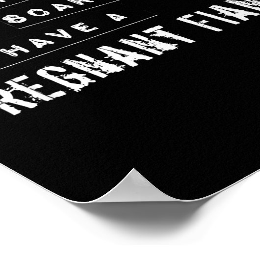 Can't E Me My Fiance Is Pregnant Funny Dad Poster (Hoek)