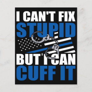 Cant Fix stut maar Cuff | geschenk voor politietak Flyer