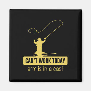 Can't Work Today Arm is in een cast grappig Gevist Magneet