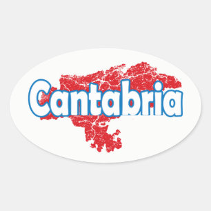 Cantabrië Ovale Sticker