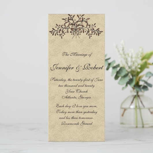 Cantabrië takken met rode olijven op Ecru programm Programma (Staand voorkant)